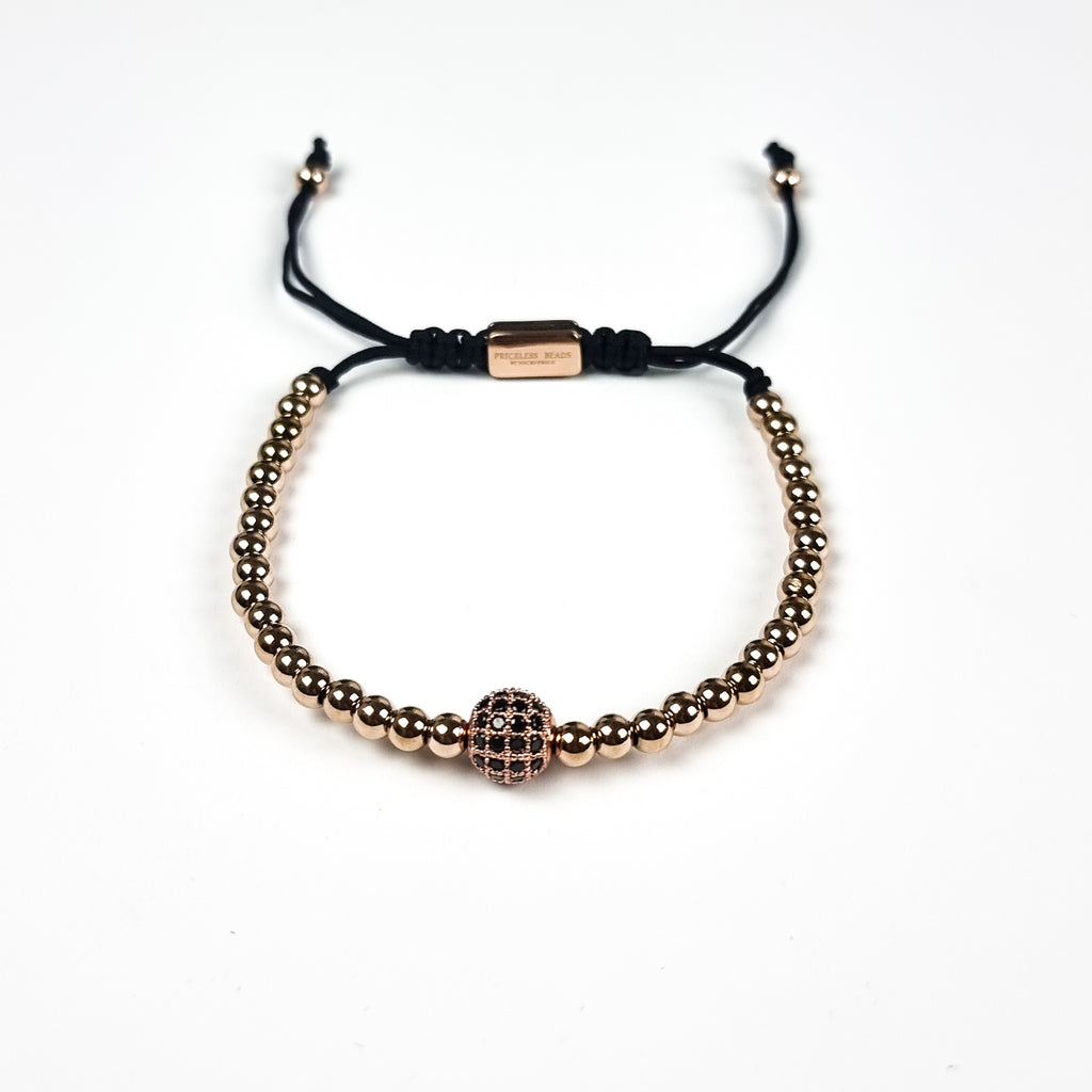 Macrame Armband BADass RoséGold - Priceless Beads