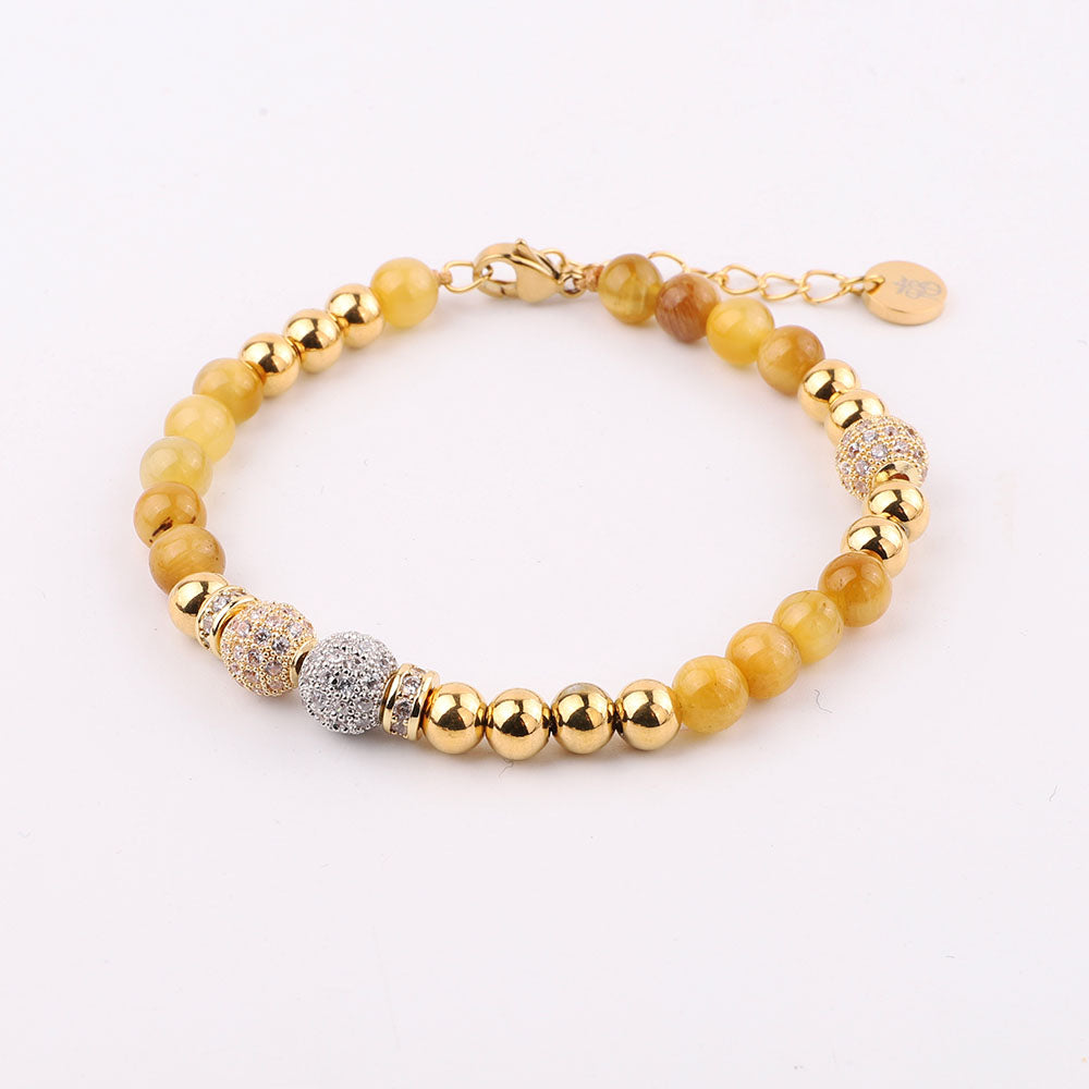 Golden Tiger Eye Bracelet | Tiger Eye Bracelet  | Priceless Beads