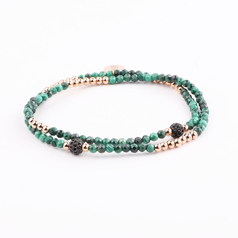 Priceless Beads Mini Double Tour Bracelet - Malachite - Priceless Beads