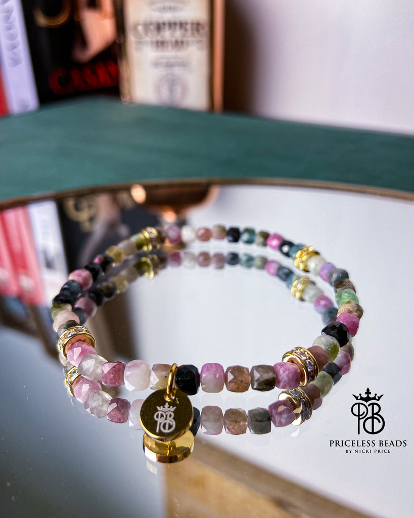 Tourmaline Crystal Bracelet | Tourmaline Bracelet | Priceless Beads