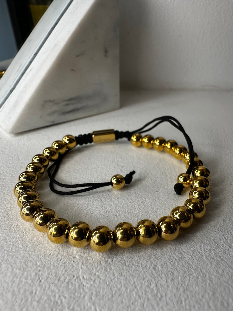 Macrame Gold Stone Bracelet | Gold Stone Bracelet | Priceless Beads