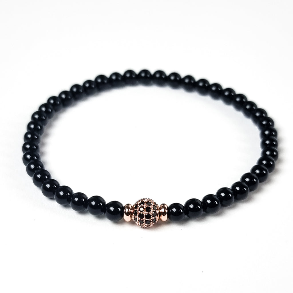 Priceless Beads Black and Roségold Nr1 Bracelet - Onyx - Priceless Beads