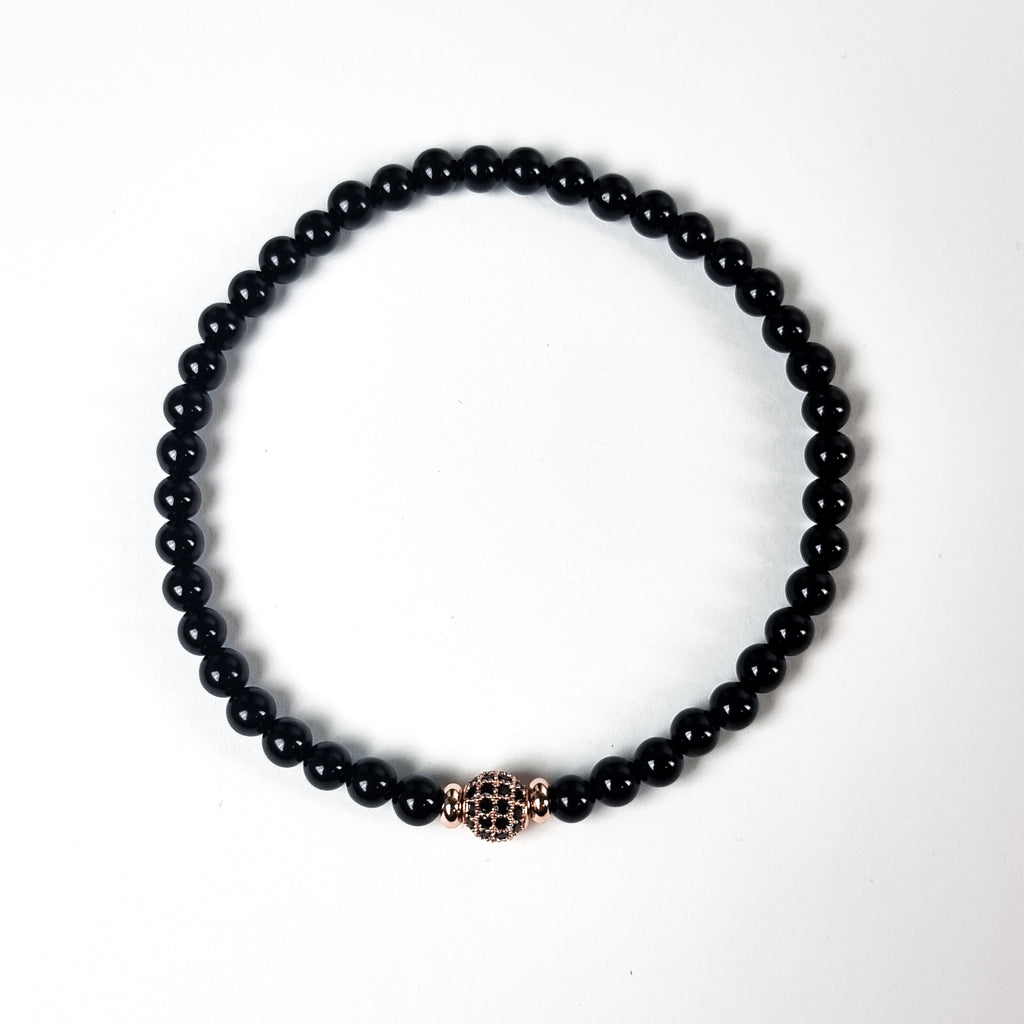 Priceless Beads Black and Roségold Nr1 Bracelet - Onyx - Priceless Beads