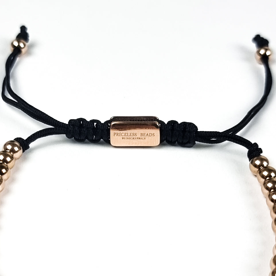 Macrame Armband BADass RoséGold - Priceless Beads