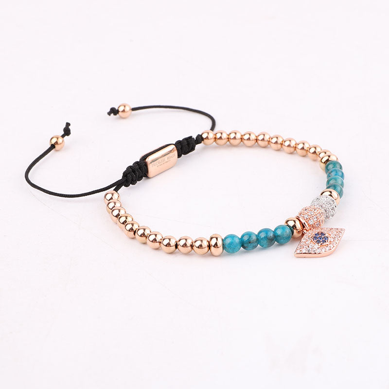 Sea Blue Bracelet with Evil Eye | Sea Blue Bracelet | Priceless Beads