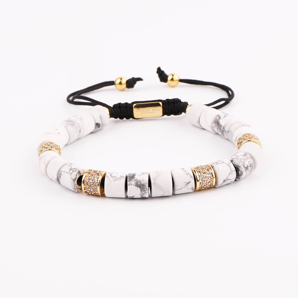 Marble Blok Beads Bracellet | Marble Beads Bracellet | Priceless Beads