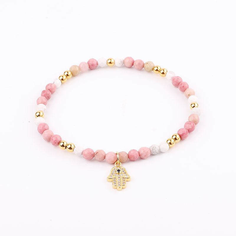 Pink Rhodonite Bracelet | Rhodonite Bead Bracelet | Priceless Beads