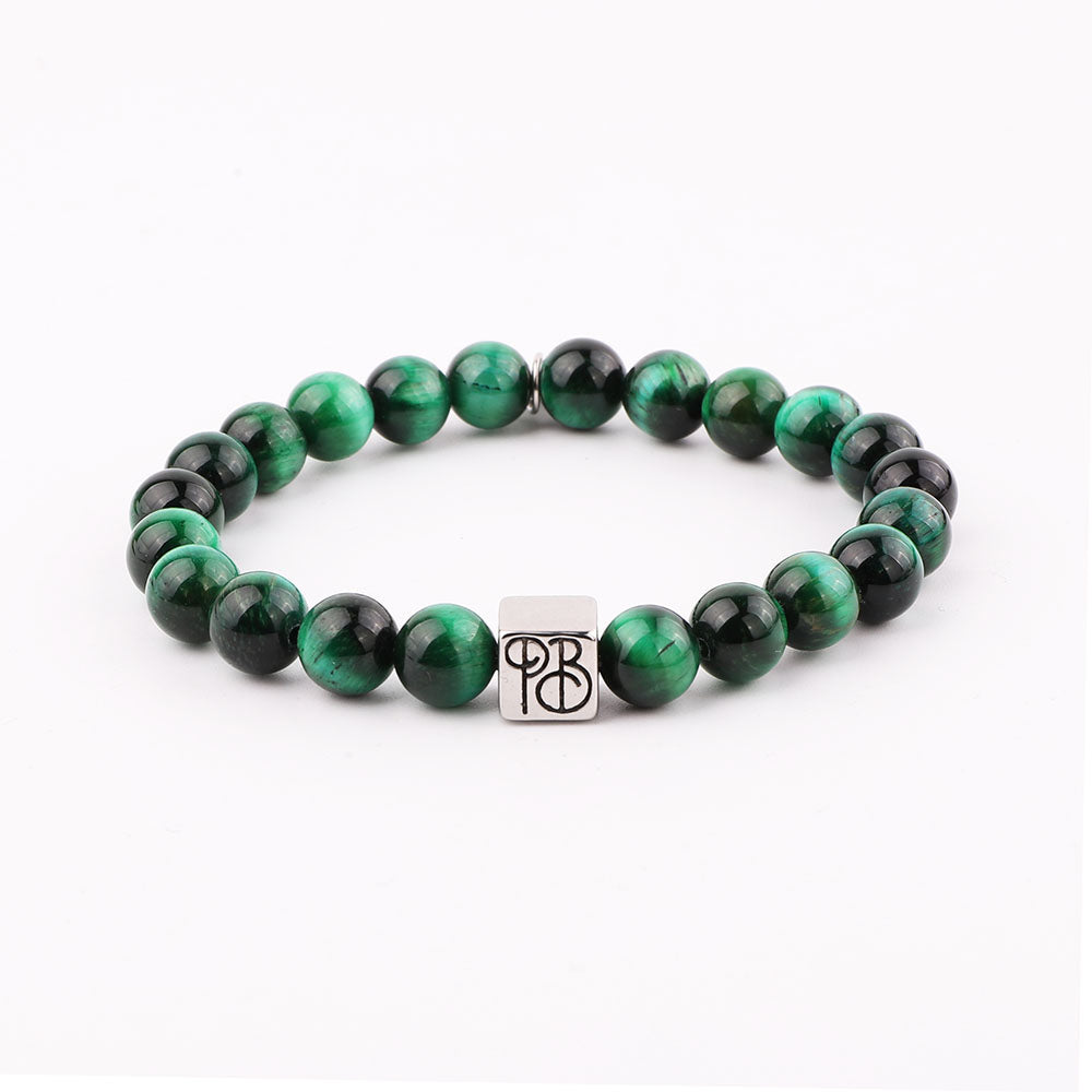 Wolf of Beads - Green Tiger Eye - Priceless Beads