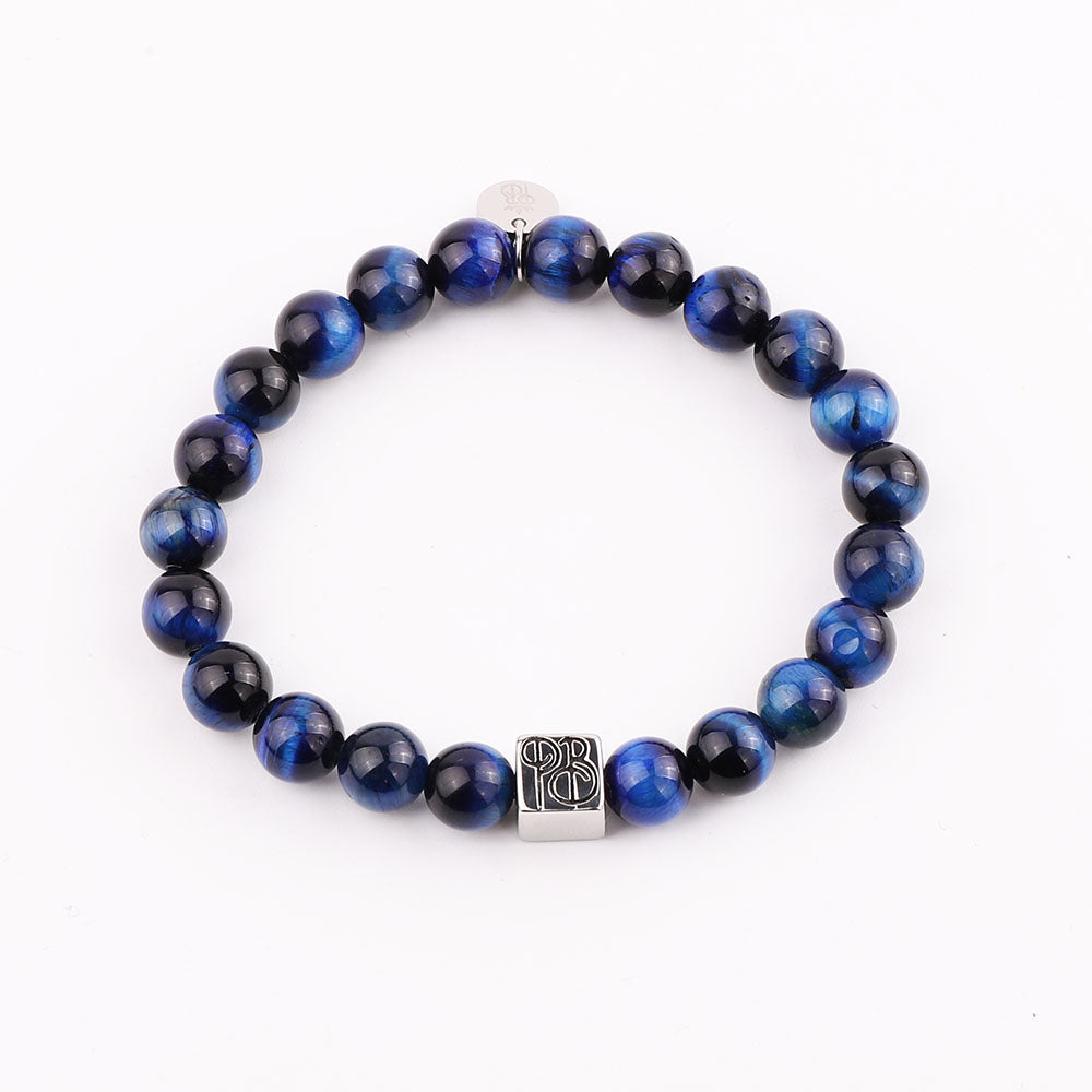 Wolf of Beads - Blue Tiger Eye - Priceless Beads