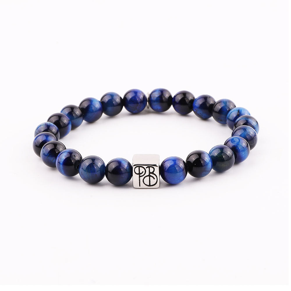 Wolf of Beads - Blue Tiger Eye - Priceless Beads