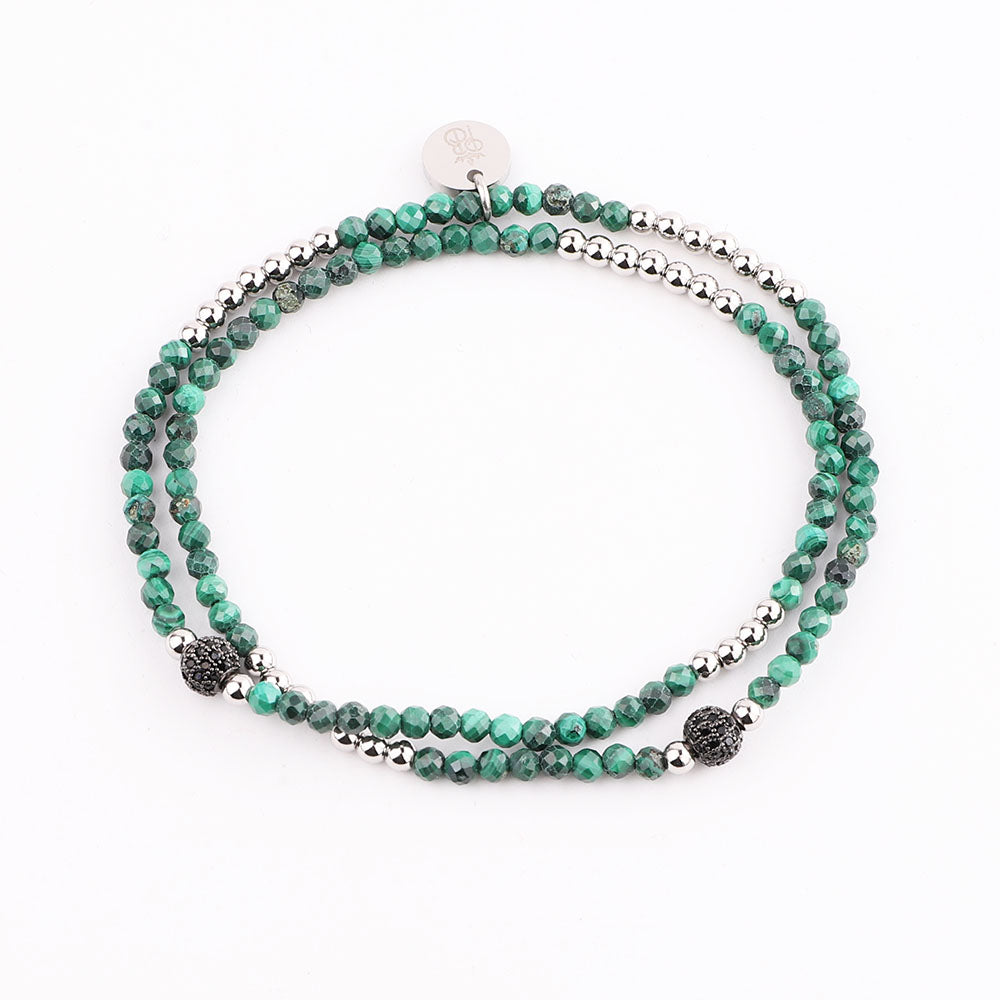 Priceless Beads Mini Double Tour Bracelet - Malachite - Priceless Beads