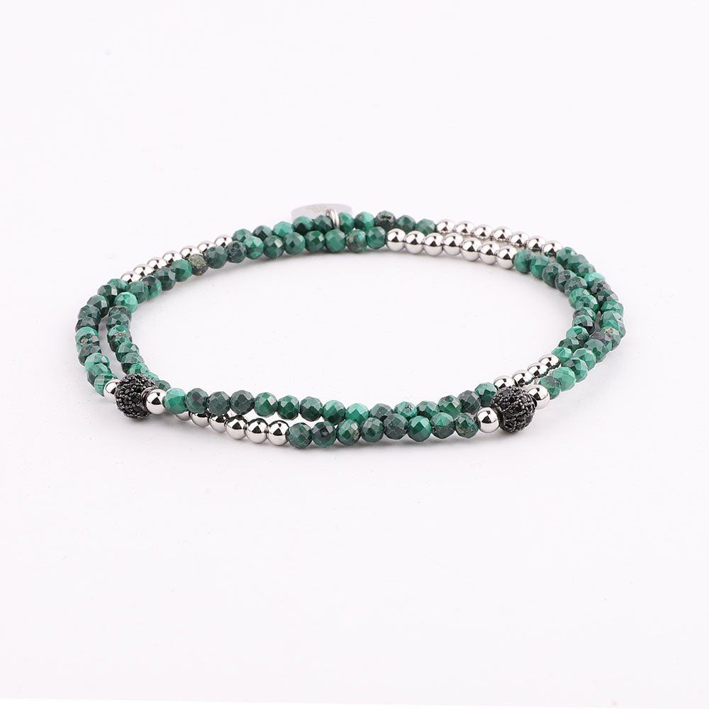 Priceless Beads Mini Double Tour Bracelet - Malachite - Priceless Beads