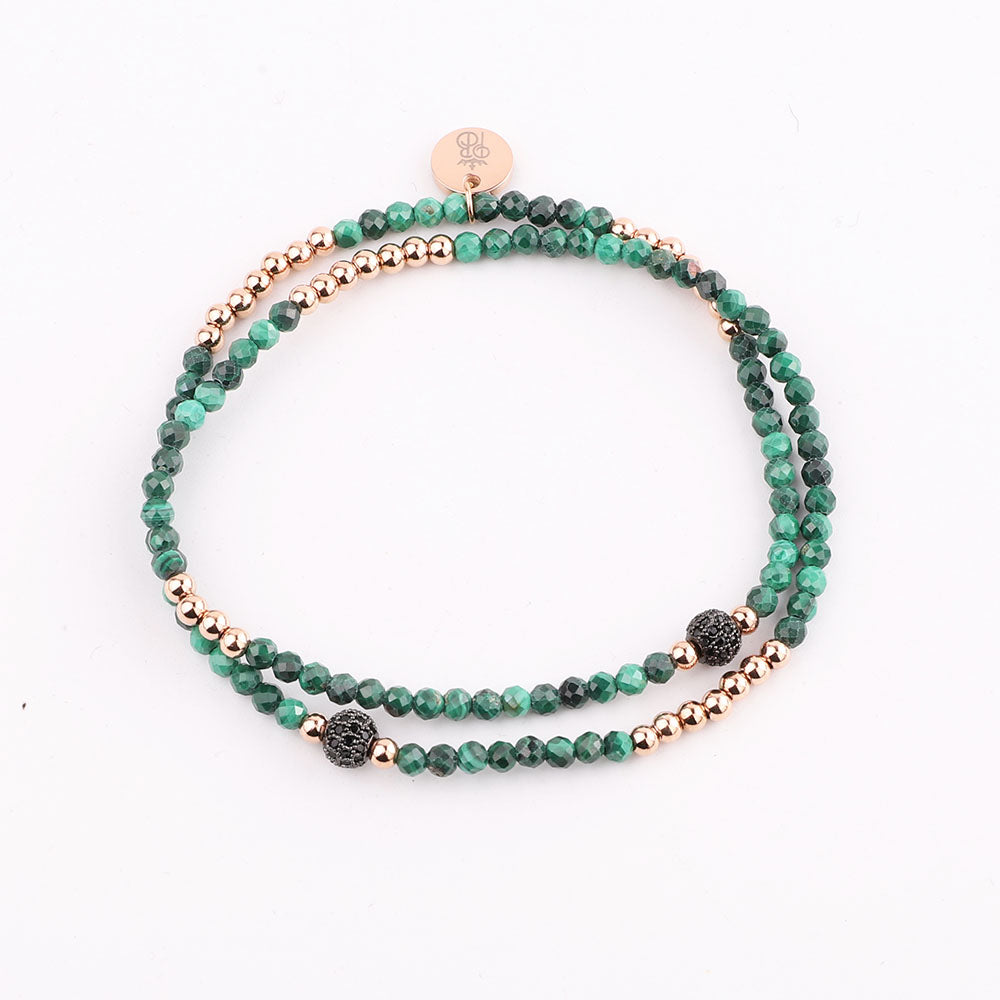 Priceless Beads Mini Double Tour Bracelet - Malachite - Priceless Beads