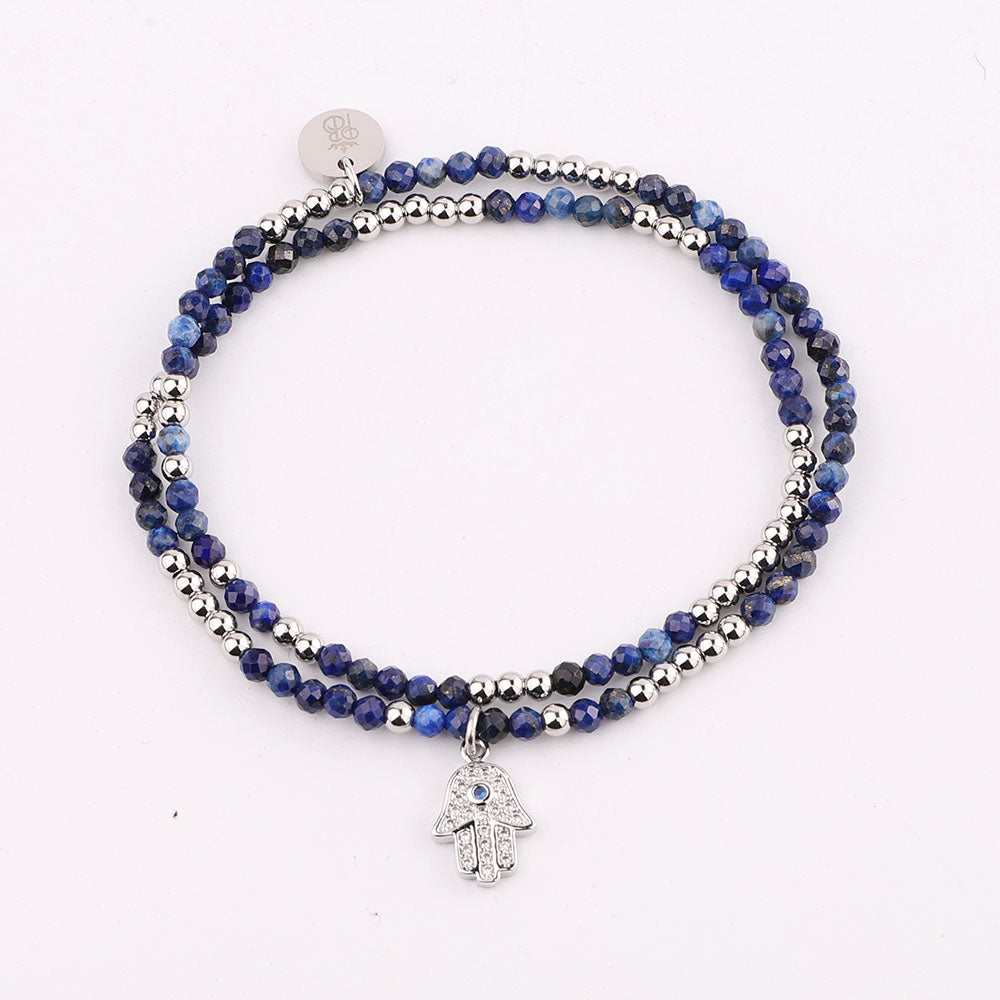 Priceless Beads Mini Double Tour Bracelet - Lapis - Priceless Beads