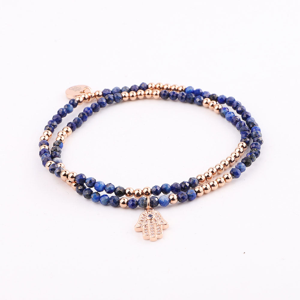 Priceless Beads Mini Double Tour Bracelet - Lapis - Priceless Beads