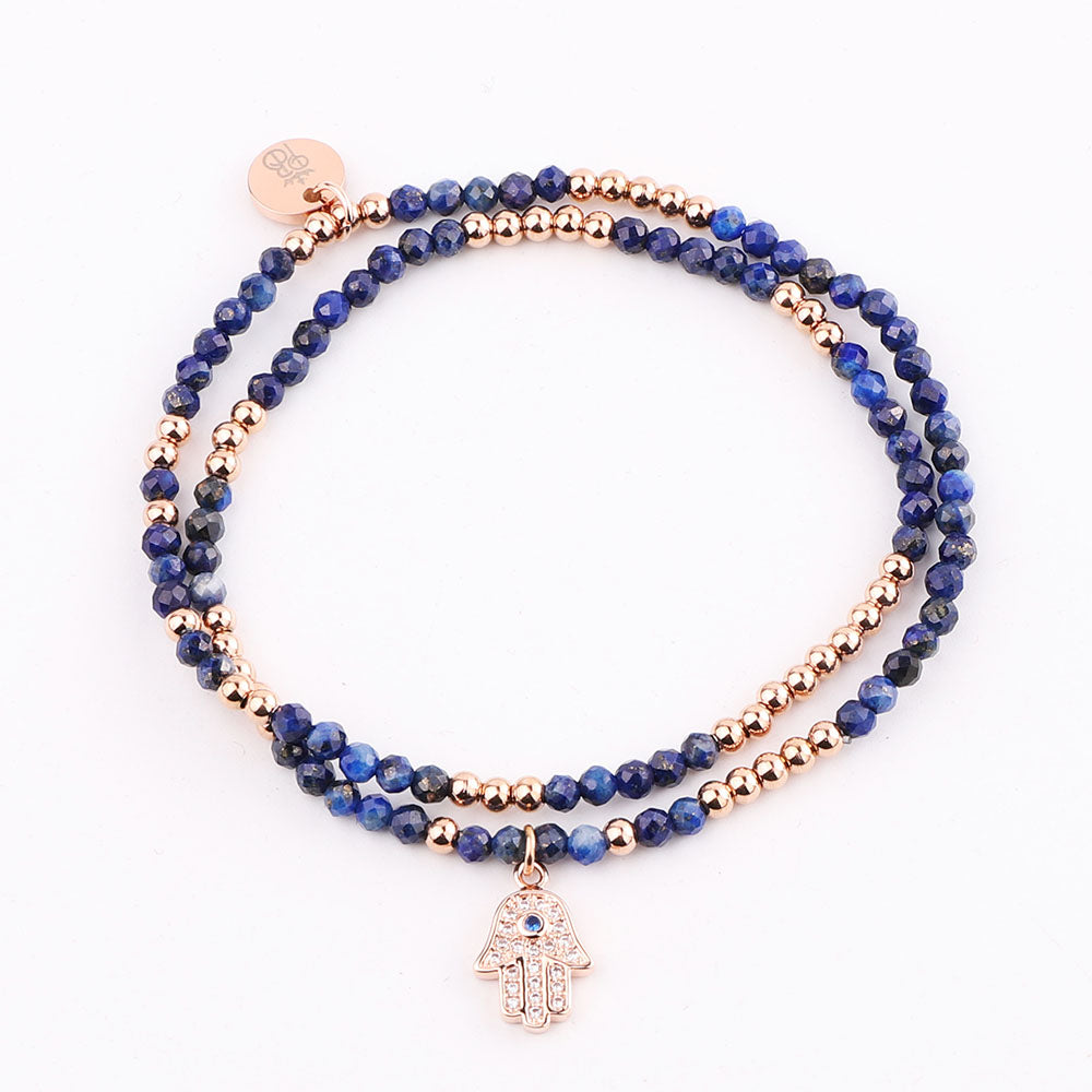 Priceless Beads Mini Double Tour Bracelet - Lapis - Priceless Beads