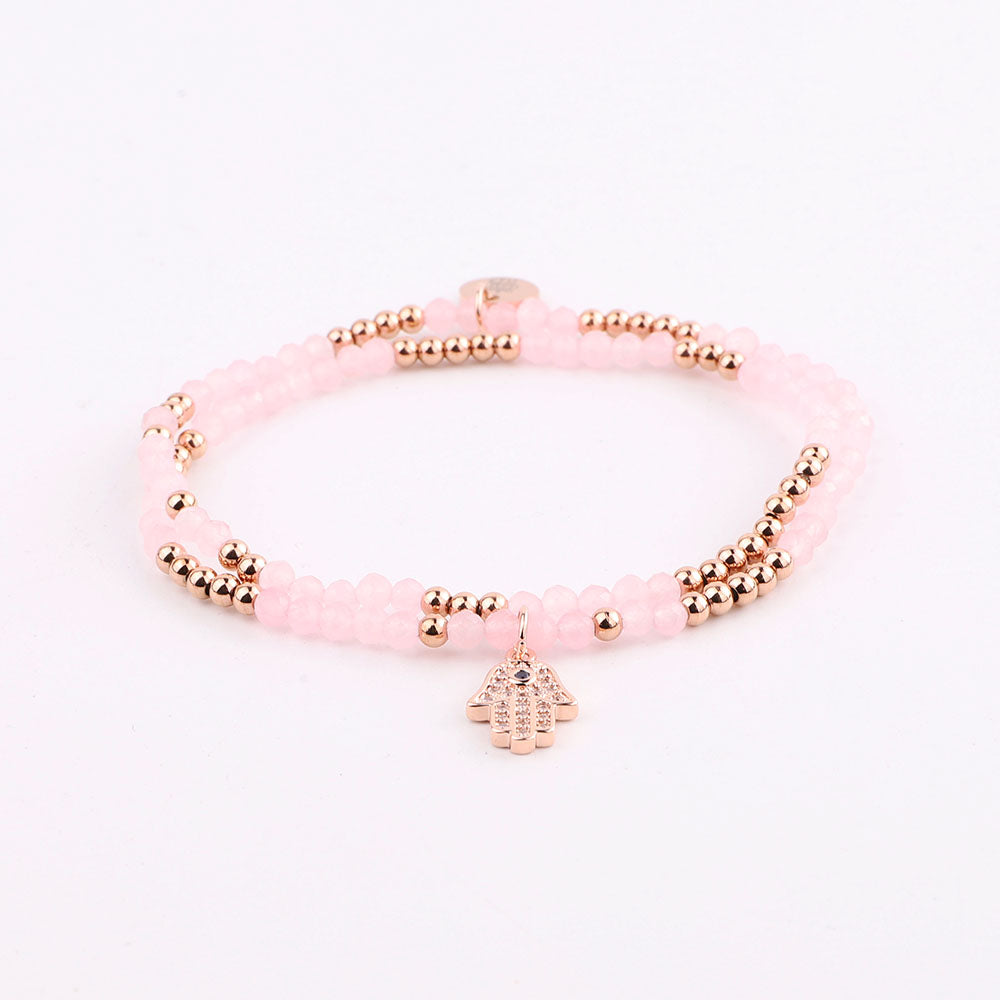 Priceless Beads Mini Double Tour Bracelet - Rose Quartz - Priceless Beads